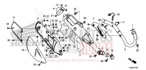 SILENZIATORE DI SCARICO CRF250LAH di 2017